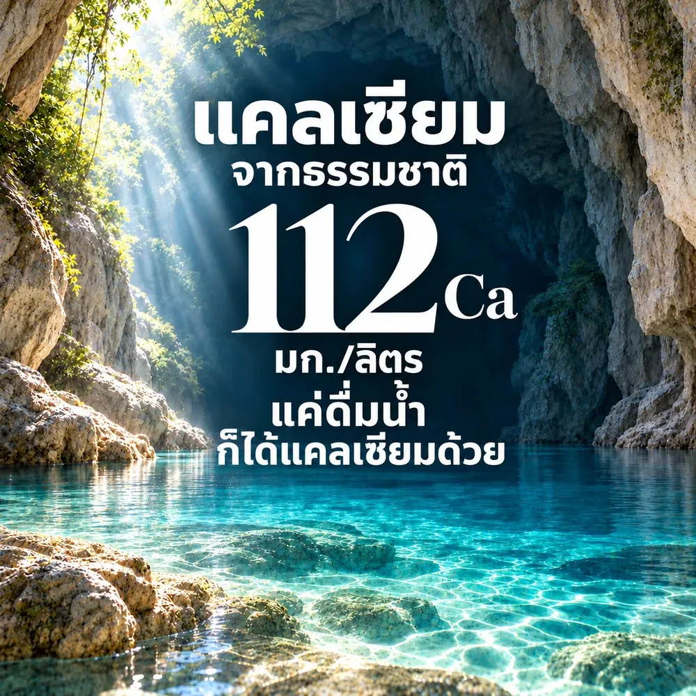 แคลเซียมจากธรรมชาติ 112 มก./ลิตร แค่ดื่มน้ำ ก็ได้แคลเซียมด้วย